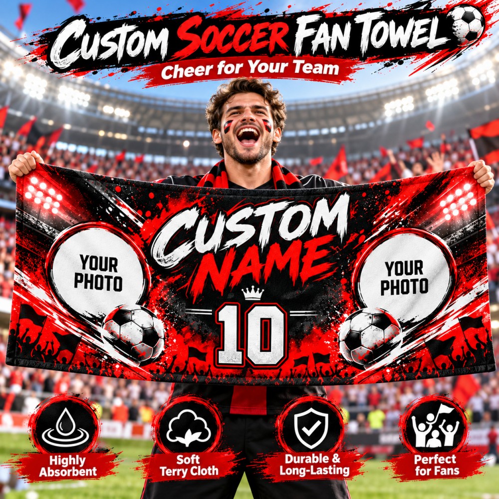 1PCS Custom Soccer Fan Towel P - Party Games Name ulasan dan harga